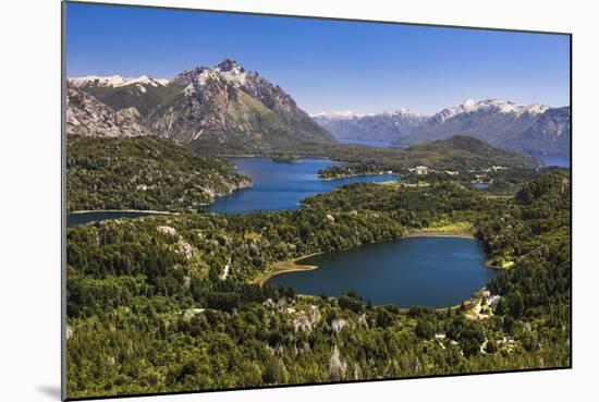 Argentinian Lake District and Andes Mountains from Cerro Campanario (Campanario Hill), Argentina-Matthew Williams-Ellis-Mounted Photographic Print