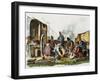 Argentinian Peons Resting at Fire, Engraving from Manners and Customs of Rio De La Plata-Carlos Morel-Framed Giclee Print