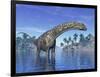 Argentinosaurus Dinosaur Grazing in a Tropical Climate-null-Framed Art Print