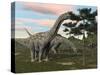 Argentinosaurus Dinosaur Grazing on Treetops-null-Stretched Canvas