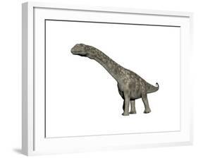 Argentinosaurus Dinosaur, White Background-null-Framed Art Print