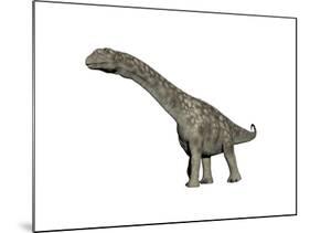 Argentinosaurus Dinosaur, White Background-null-Mounted Art Print
