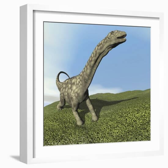 Argentinosaurus Dinosaur-null-Framed Art Print