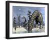 Argentinosaurus Dinosaurs Grazing in the Desert-Stocktrek Images-Framed Art Print