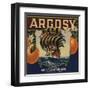 Argosy Brand - Irwindale, California - Citrus Crate Label-Lantern Press-Framed Art Print