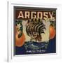 Argosy Brand - Irwindale, California - Citrus Crate Label-Lantern Press-Framed Art Print