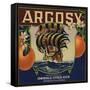 Argosy Brand - Irwindale, California - Citrus Crate Label-Lantern Press-Framed Stretched Canvas