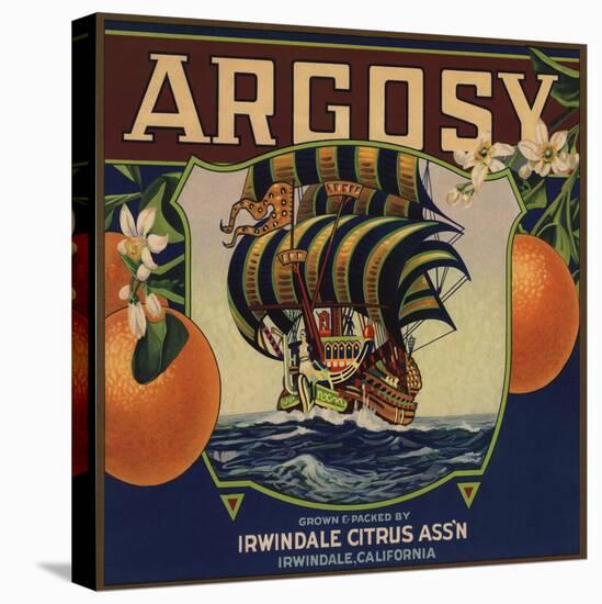Argosy Brand - Irwindale, California - Citrus Crate Label-Lantern Press-Stretched Canvas