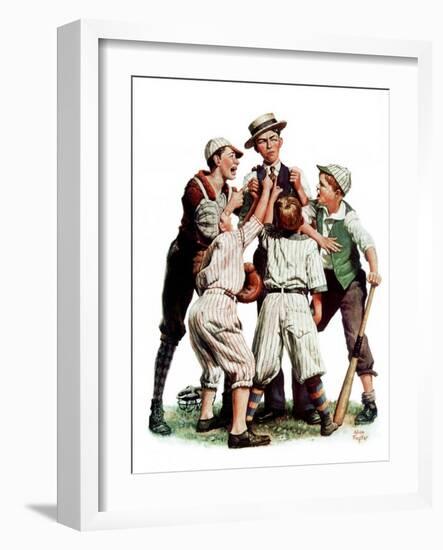 "Arguing the Call,"August 30, 1930-Alan Foster-Framed Giclee Print