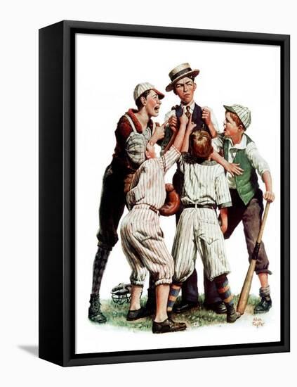 "Arguing the Call,"August 30, 1930-Alan Foster-Framed Stretched Canvas