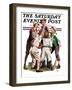 "Arguing the Call," Saturday Evening Post Cover, August 30, 1930-Alan Foster-Framed Giclee Print