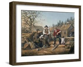 Arguing the Point, Engraved by Nathaniel Currier (1813-88) 1855-Arthur Fitzwilliam Tait-Framed Giclee Print