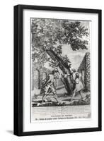 Argument Between Jean-Jacques Rousseau and Voltaire-null-Framed Giclee Print