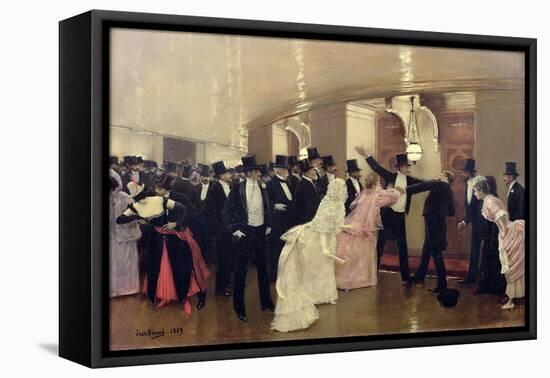 Argument in the Corridors of the Opera, 1889-Jean Béraud-Framed Stretched Canvas