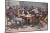 Argument over Cards in a Western Saloon, 1895-Allen Carter Redwood-Mounted Giclee Print