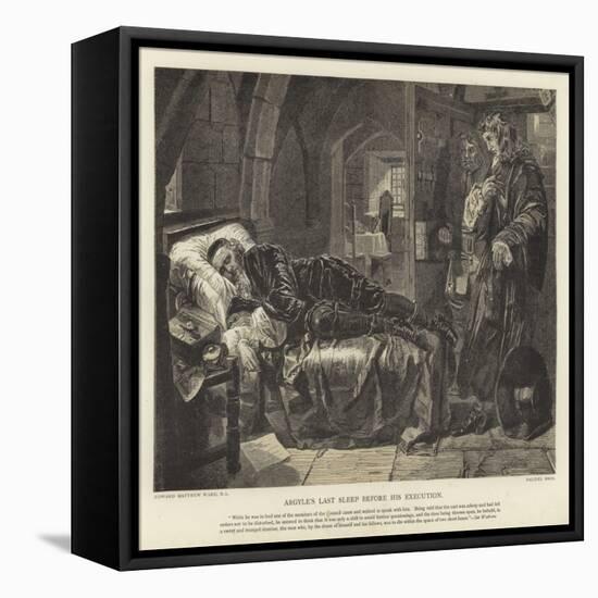 Argyle's Last Sleep before His Execution-Edward Matthew Ward-Framed Stretched Canvas