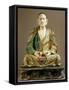 Arhat Tamrabhadra Seated, Glazed Tri-Color Terracotta Statue, China-null-Framed Stretched Canvas