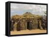 Ari Women Standing Outside House, Lower Omo Valley, Ethiopia, Africa-Jane Sweeney-Framed Stretched Canvas