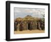 Ari Women Standing Outside House, Lower Omo Valley, Ethiopia, Africa-Jane Sweeney-Framed Photographic Print