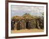 Ari Women Standing Outside House, Lower Omo Valley, Ethiopia, Africa-Jane Sweeney-Framed Photographic Print