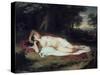 Ariadne Asleep on the Island of Naxos, 1809-1814-John Vanderlyn-Stretched Canvas
