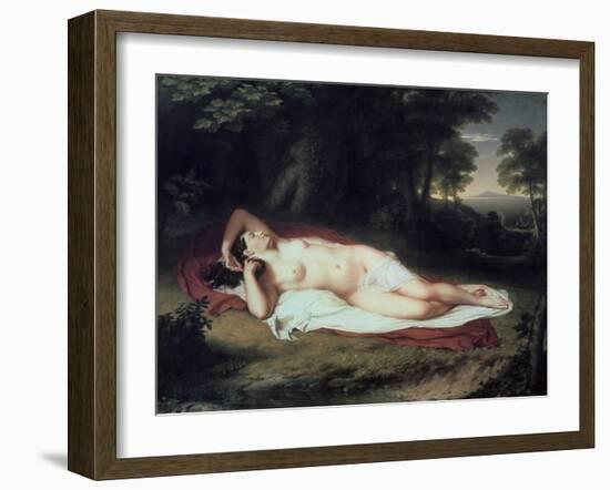 Ariadne Asleep on the Island of Naxos, 1809-1814-John Vanderlyn-Framed Giclee Print