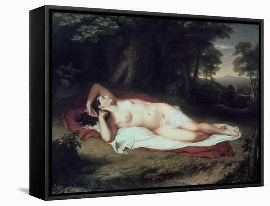 Ariadne Asleep on the Island of Naxos, 1809-1814-John Vanderlyn-Framed Stretched Canvas