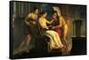 Ariadne Giving Some Thread to Theseus to Leave Labyrinth-Pelagio Palagi-Framed Stretched Canvas