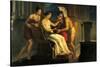 Ariadne Giving Some Thread to Theseus to Leave Labyrinth-Pelagio Palagi-Stretched Canvas