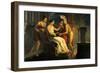 Ariadne Giving Some Thread to Theseus to Leave Labyrinth-Pelagio Palagi-Framed Giclee Print