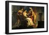 Ariadne Giving Some Thread to Theseus to Leave Labyrinth-Pelagio Palagi-Framed Giclee Print