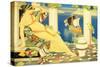 Ariadne in Naxos, 1925-26 (Tempera on Handwoven Linen)-Joseph Edward Southall-Stretched Canvas