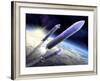 Ariane 5 Launch of Envisat, Artwork-David Ducros-Framed Photographic Print