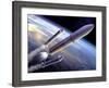 Ariane 5 Rocket Launch, Artwork-David Ducros-Framed Photographic Print