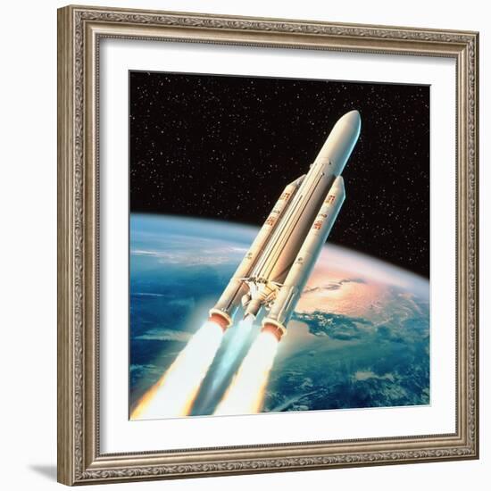 Ariane 5 Rocket-David Ducros-Framed Premium Photographic Print