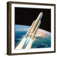 Ariane 5 Rocket-David Ducros-Framed Premium Photographic Print