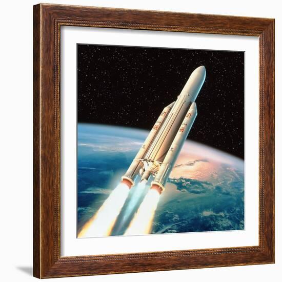 Ariane 5 Rocket-David Ducros-Framed Premium Photographic Print