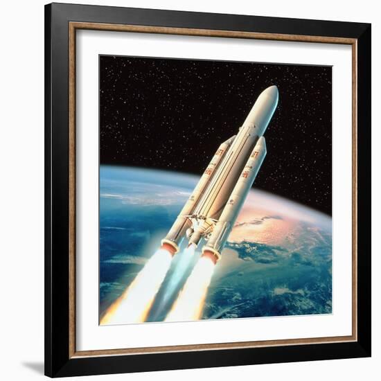 Ariane 5 Rocket-David Ducros-Framed Premium Photographic Print