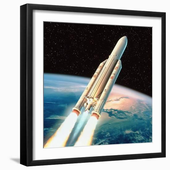 Ariane 5 Rocket-David Ducros-Framed Premium Photographic Print