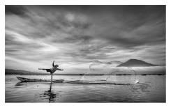 Man Behind the Nets-Arief Siswandhono-Framed Stretched Canvas