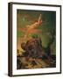 Ariel and Caliban, 1837-David Scott-Framed Giclee Print