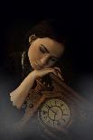 Young Adult Female with Clock-Ariel Marie Miller-Framed Photographic Print