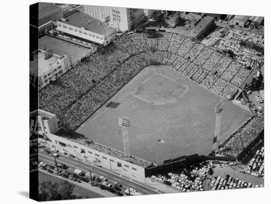 Ariels of Seals Stadium Druing Opeaning Day-Nat Farbman-Stretched Canvas