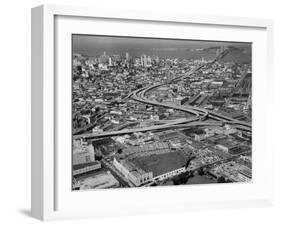 Ariels of Seals Stadium During Opeaning Day-Nat Farbman-Framed Photographic Print