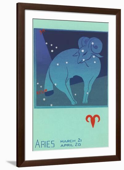 Aries, the Ram-null-Framed Art Print