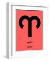 Aries Zodiac Sign Black-NaxArt-Framed Art Print