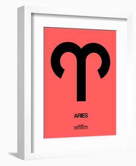 Aries Zodiac Sign Black-NaxArt-Framed Art Print
