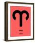 Aries Zodiac Sign Black-NaxArt-Framed Art Print