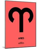 Aries Zodiac Sign Black-NaxArt-Mounted Art Print