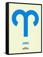 Aries Zodiac Sign Blue-NaxArt-Framed Stretched Canvas